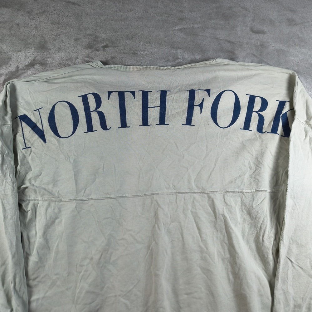 North Fork Spirit Jersey Shirt Men Large Off White Long Sleeve V Neck Cotton Usa View 5